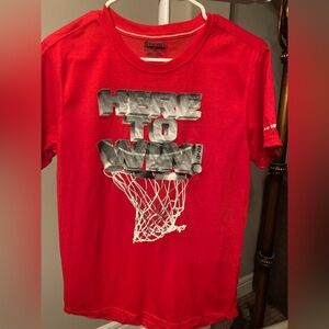 AND1 Youth XXL (18) Red Basketball Tee.